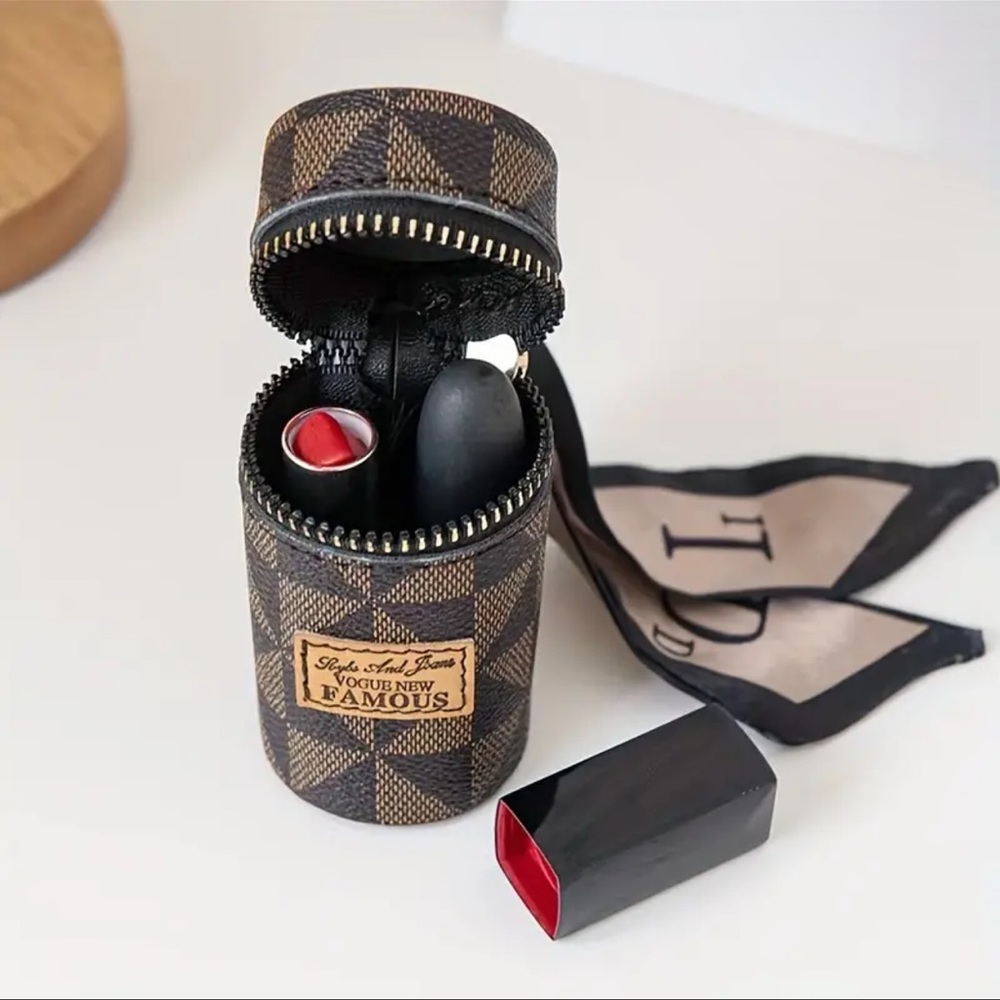 1pc fashion Retro Coin Purse Classic Pouch With Scarf Decor, Zipper Lips… - Picture 5 of 9